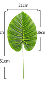 INCI Искусственный лист COLOCASIA (28х21см)